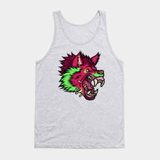 Pink Punk Wolf Tank Top